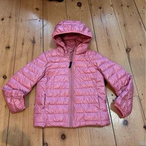 Primary Rose pink Puffer Jacket 6/7 Small